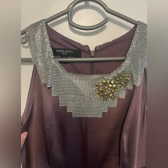 Nine West plum dress with Silver Accents - Picture 5 of 8